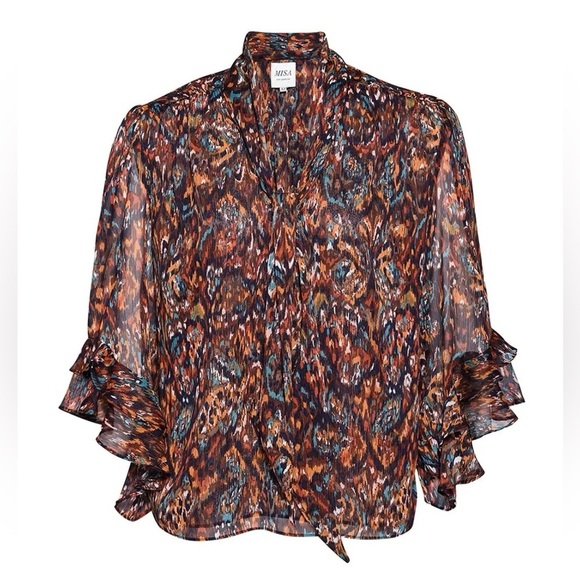 MISA Los Angeles Gigi Top in Peacock - Picture 2 of 4